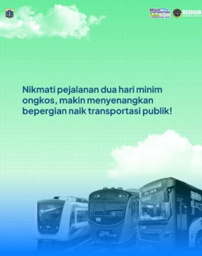 Tarif gratis angkutan publik Jakarta. (ig dishub dki)